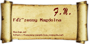 Füzessy Magdolna névjegykártya
