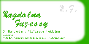 magdolna fuzessy business card